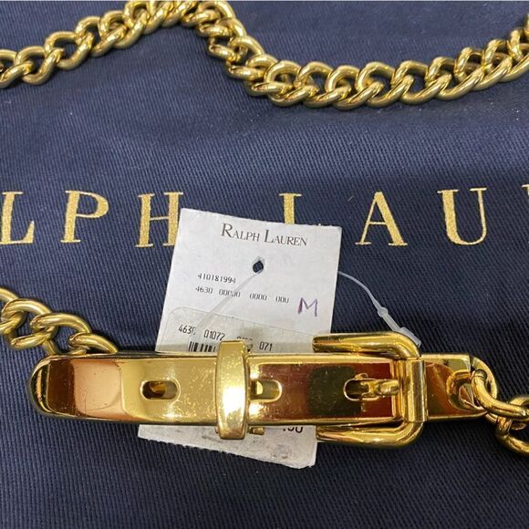 Ralph Lauren 2013 Collection Made in Italy Polished Brass Curb Link Chain Belt main image 15